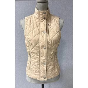 Polo Golf Ralph Lauren Beige Sleeveless Quilted Lightweight Vest Women's Small